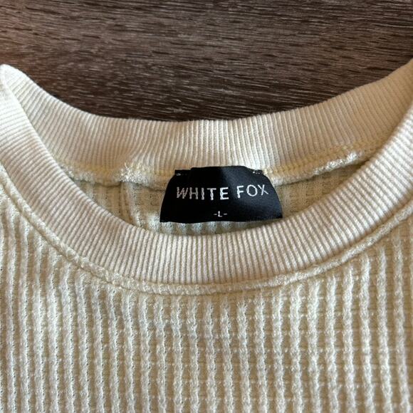 White Fox Boutique WHT FX Ribbed Cropped Tank Top Butter Yellow Size Large - Picture 3 of 13